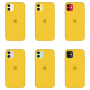 Силиконовый чехол c закрытым низом Apple Silicone Case Canary Yellow для iPhone 11