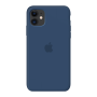 Силиконовый чехол c закрытым низом Apple Silicone Case Cobalt Blue для iPhone 11
