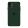 Силиконовый чехол c закрытым низом Apple Silicone Case Forest Green для iPhone 11