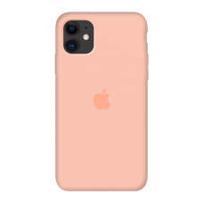 Силиконовый чехол c закрытым низом Apple Silicone Case Grapefruit для iPhone 11