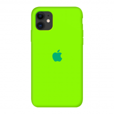 Силиконовый чехол c закрытым низом Apple Silicone Case Juicy Green для iPhone 11