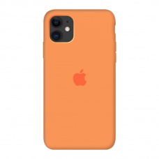 Силиконовый чехол c закрытым низом Apple Silicone Case Papaya для iPhone 11