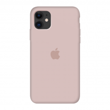 Силиконовый чехол c закрытым низом Apple Silicone Case Pink Sand для iPhone 11