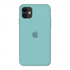 Силиконовый чехол c закрытым низом Apple Silicone Case Sea Blue для iPhone 11