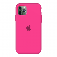 Силиконовый чехол c закрытым низом Apple Silicone Case Barbie Pink для iPhone 11 Pro