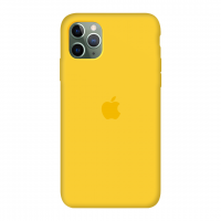Силиконовый чехол c закрытым низом Apple Silicone Case Canary Yellow для iPhone 11 Pro