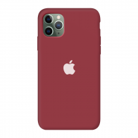 Силиконовый чехол c закрытым низом Apple Silicone Case Deep Red для iPhone 11 Pro