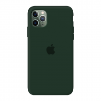 Силиконовый чехол c закрытым низом Apple Silicone Case Forest Green для iPhone 11 Pro