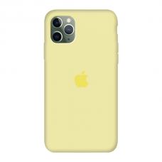 Силиконовый чехол c закрытым низом Apple Silicone Case Mellow Yellow для iPhone 11 Pro