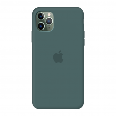 Силиконовый чехол c закрытым низом Apple Silicone Case Pine Green для iPhone 11 Pro