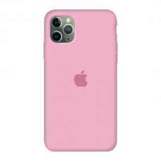 Силиконовый чехол c закрытым низом Apple Silicone Case Pink для iPhone 11 Pro