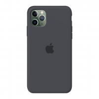 Силиконовый чехол c закрытым низом Apple Silicone Case Charcoal Gray для iPhone 11 Pro Max