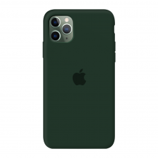 Силиконовый чехол c закрытым низом Apple Silicone Case Forest Green для iPhone 11 Pro Max