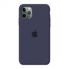 Силиконовый чехол c закрытым низом Apple Silicone Case Midnight Blue для iPhone 11 Pro Max