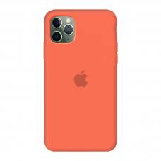Силиконовый чехол c закрытым низом Apple Silicone Case Orange для iPhone 11 Pro Max