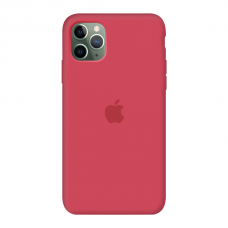 Силиконовый чехол c закрытым низом Apple Silicone Case Red Raspberry для iPhone 11 Pro Max