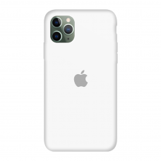 Силиконовый чехол c закрытым низом Apple Silicone Case White для iPhone 11 Pro