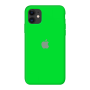 Силиконовый чехол c закрытым низом Apple Silicone Case Uran Green для iPhone 11
