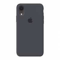 Силиконовый чехол c закрытым низом Apple Silicone Case Charcoal Gray для iPhone Xr