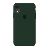 Силиконовый чехол c закрытым низом Apple Silicone Case Forest Green для iPhone Xr