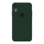 Силиконовый чехол c закрытым низом Apple Silicone Case Forest Green для iPhone Xr