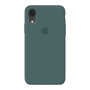 Силиконовый чехол c закрытым низом Apple Silicone Case Pine Green для iPhone Xr