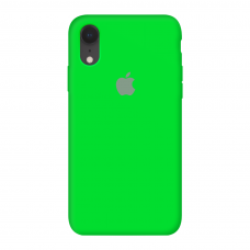 Силиконовый чехол c закрытым низом Apple Silicone Case Uran Green для iPhone Xr