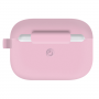 Силиконовый чехол для AirPods Pro Light Pink c карабином