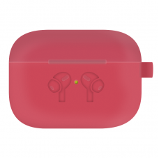 Силиконовый чехол для AirPods Pro Red Raspberry c карабином