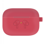 Силиконовый чехол для AirPods Pro Red Raspberry c карабином