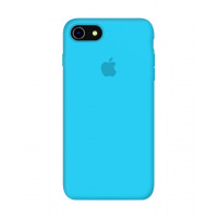 Силиконовый чехол Apple Silicone Case Blue для iPhone 7/8 с закрытым низом