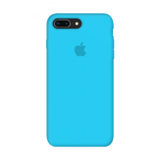 Силиконовый чехол Apple Silicone Case Blue для iPhone 7 Plus /8 Plus с закрытым низом