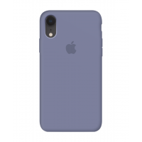 Силиконовый чехол c закрытым низом Apple Silicone Case Lavander Gray для iPhone Xr