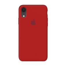 Силиконовый чехол c закрытым низом Apple Silicone Case Red для iPhone Xr