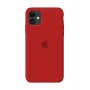 Силиконовый чехол c закрытым низом Apple Silicone Case Red для iPhone 11
