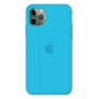 Силиконовый чехол c закрытым низом Apple Silicone Case Blue для iPhone 11 Pro
