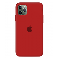 Силиконовый чехол c закрытым низом Apple Silicone Case Red для iPhone 11 Pro Max