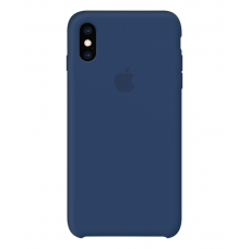 Силиконовый чехол c закрытым низом Apple Silicone Case Ocean Blue для iPhone X/Xs