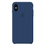 Силиконовый чехол c закрытым низом Apple Silicone Case Ocean Blue для iPhone X/Xs