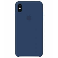 Силиконовый чехол c закрытым низом Apple Silicone Case Ocean Blue для iPhone Xs Max