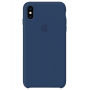 Силиконовый чехол c закрытым низом Apple Silicone Case Ocean Blue для iPhone Xs Max