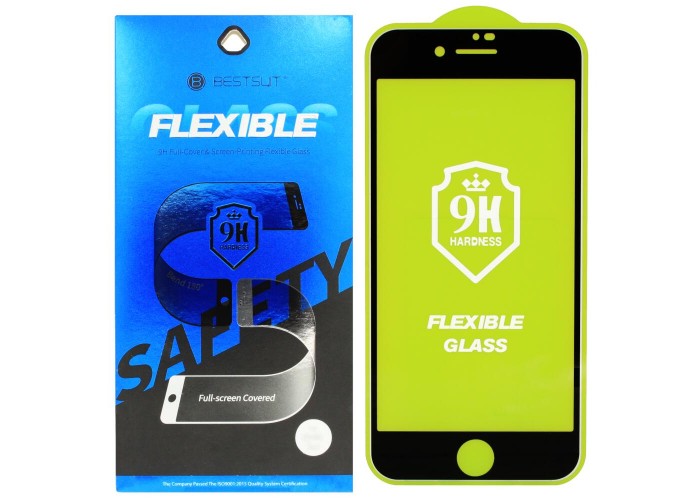 Гибкое молекулярное cтекло Flexible Glass для iPhone 7 Plus/8 Plus Черное