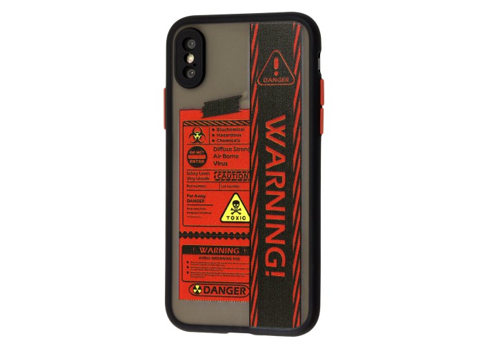 Чехол для iPhone X/Xs Picture Shadow "Warning"