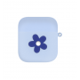 Cиликоновый чехол для AirPods Flower Blue