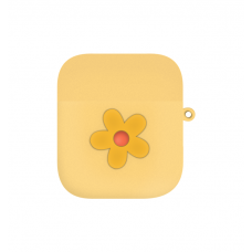 Cиликоновый чехол для AirPods Flower Yellow