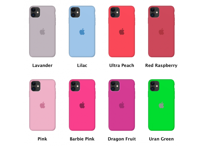 Силиконовый чехол c закрытым низом Apple Silicone Case White для iPhone 11