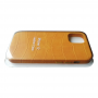 Кожаный чехол для iPhone 12 Leather Case Yellow