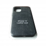 Кожаный чехол для iPhone 12 Mini Leather Case Black
