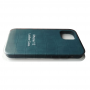 Кожаный чехол для iPhone 12 Mini Leather Case Midnight Blue