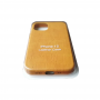 Кожаный чехол для iPhone 12 Mini Leather Case Yellow